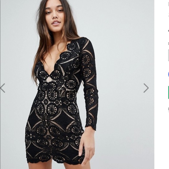ASOS Dresses & Skirts - Love triangle v neck mini dress in all over lace
